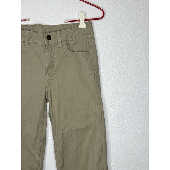 Carhartt Pants Boys Size 12 Tan Canvas Workwear Khaki Adjustable Distressed - Picture 4 of 16
